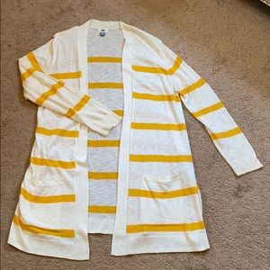 Yellow Striped Cardigan